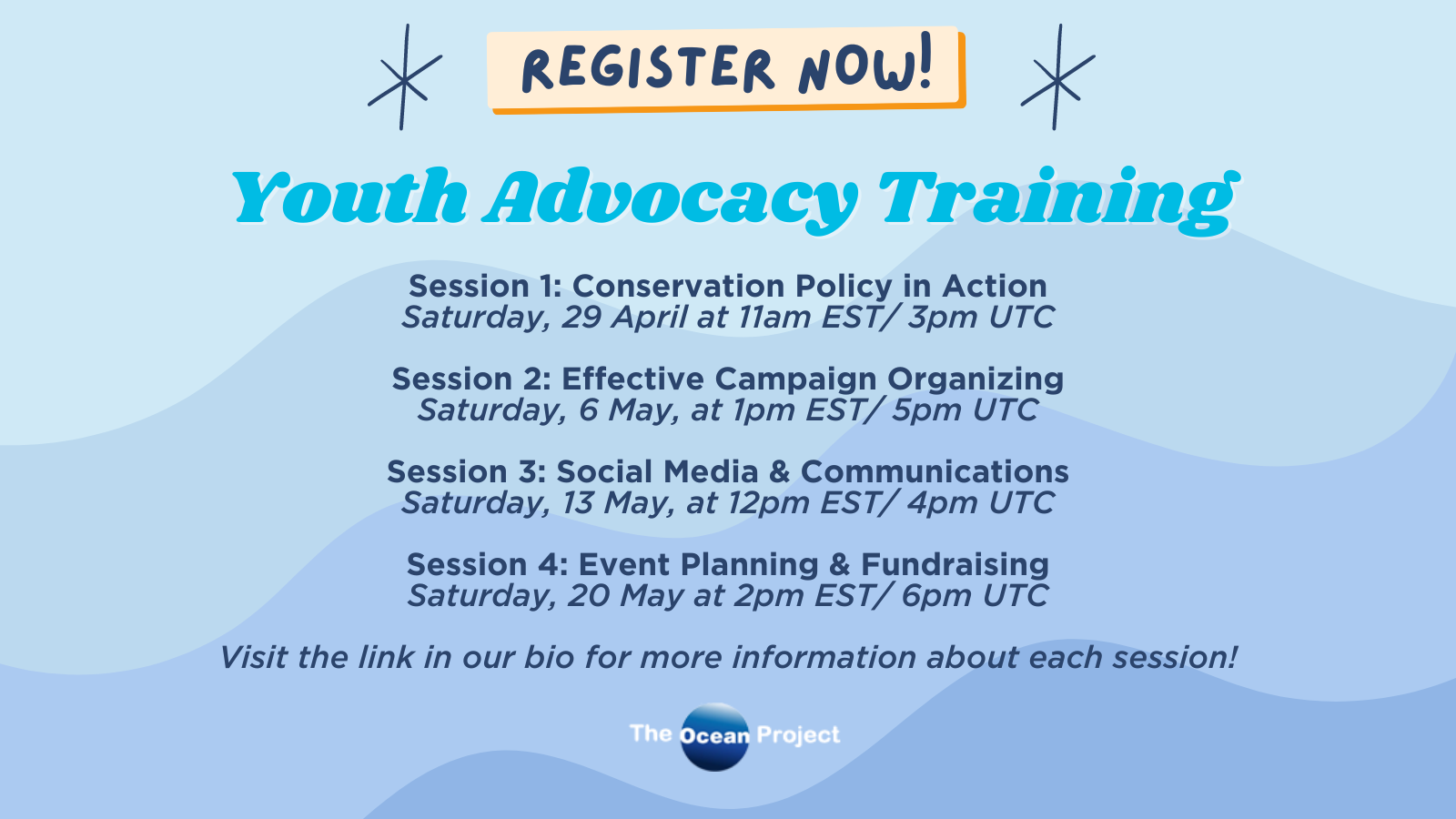 Register for Youth Advocacy Training The Ocean Project