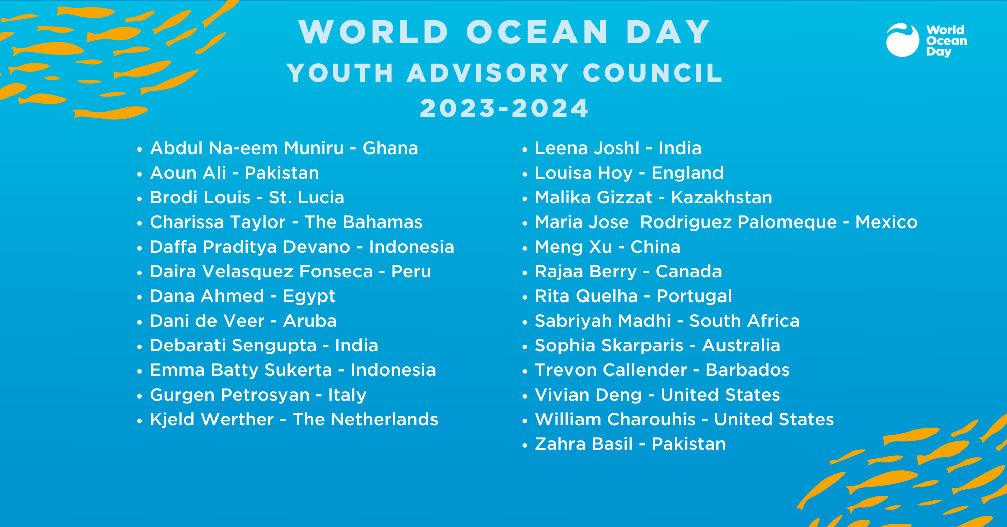 Announcing The 2023 2024 World Ocean Day Youth Advisory Council The   3 